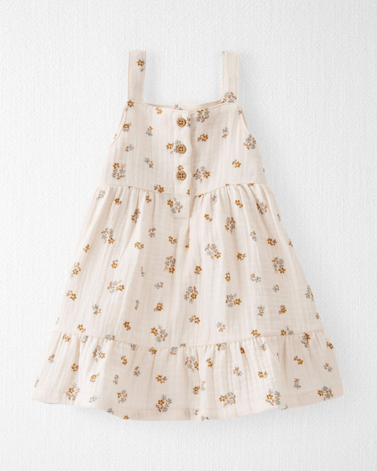 Baby Organic Cotton Floral Print Gauze Dress | Carter's