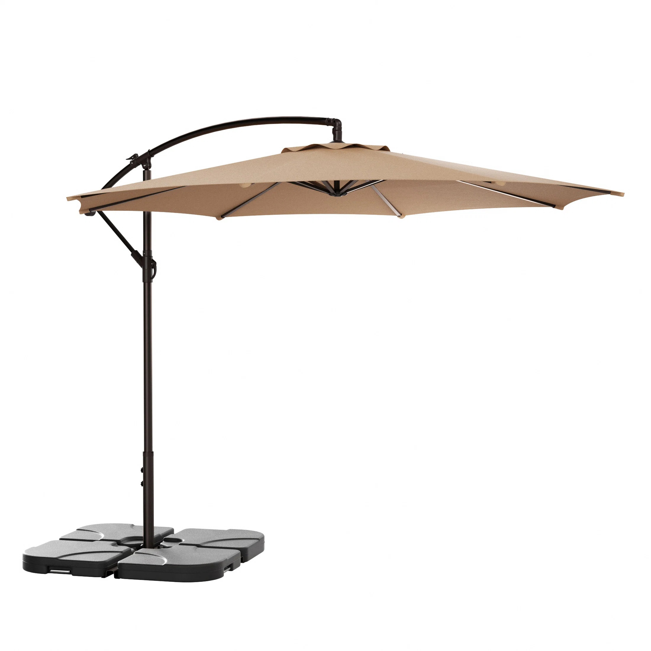 Everton 120'' Cantilever Umbrella with Crank Lift , Counter Weights Included | Wayfair North America