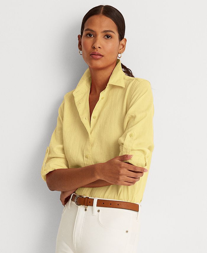 Lauren Ralph Lauren Linen Shirt & Reviews - Tops - Women - Macy's | Macys (US)