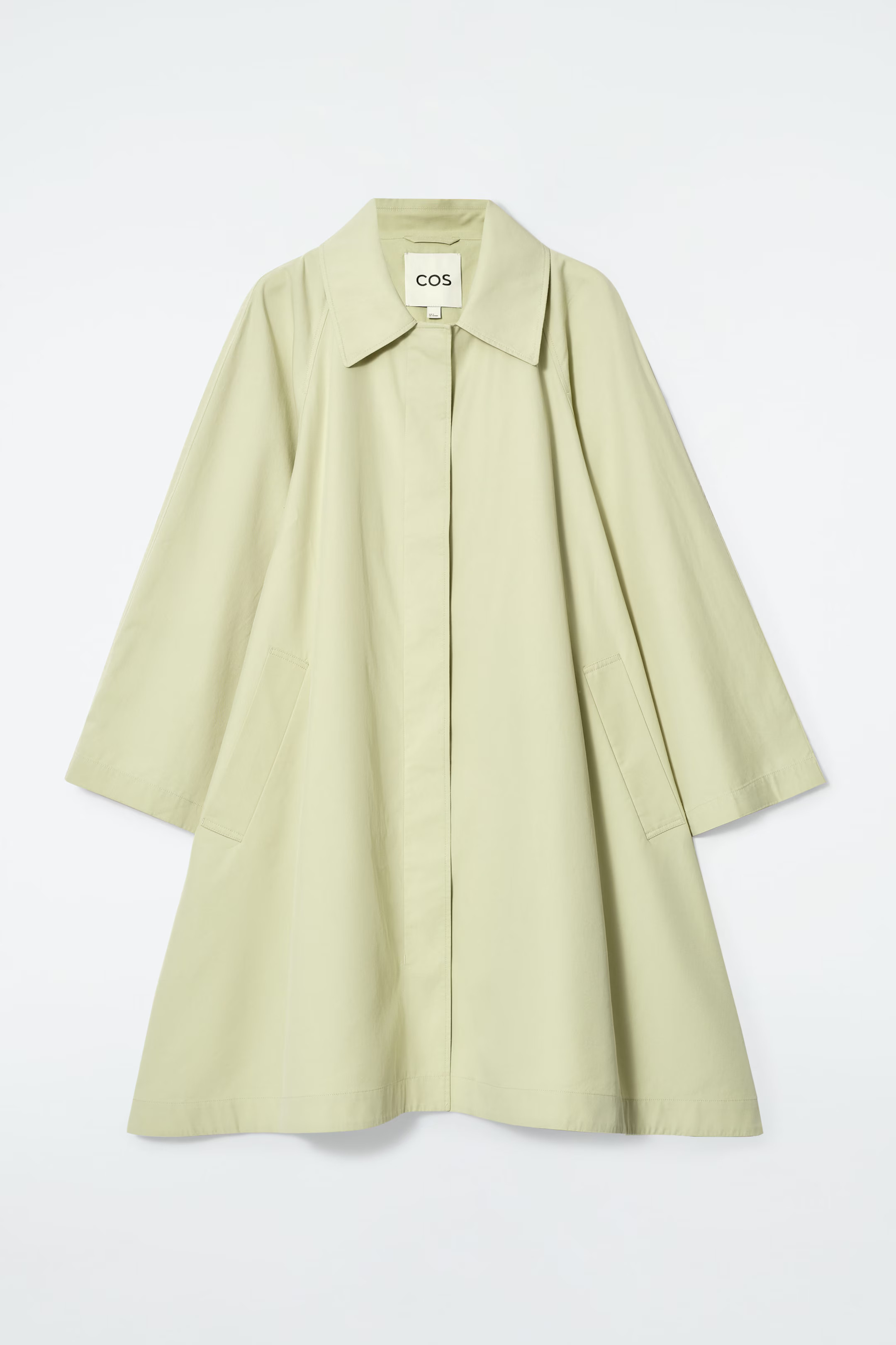 OVERSIZED VOLUMINOUS CAR COAT - LIGHT GREEN | COS UK