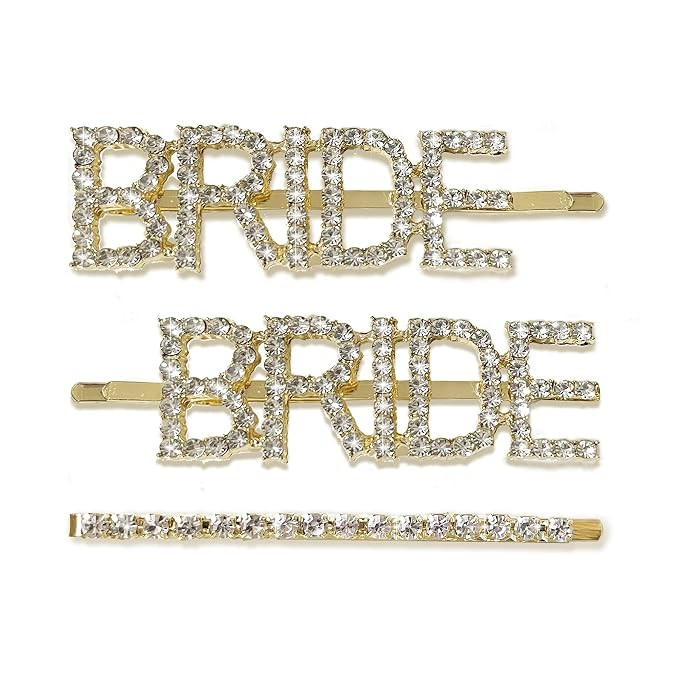 Bride Hair Clips Wedding Hair Accessories for Bachelorette Party Decorations I Bride to Be Hair p... | Amazon (US)