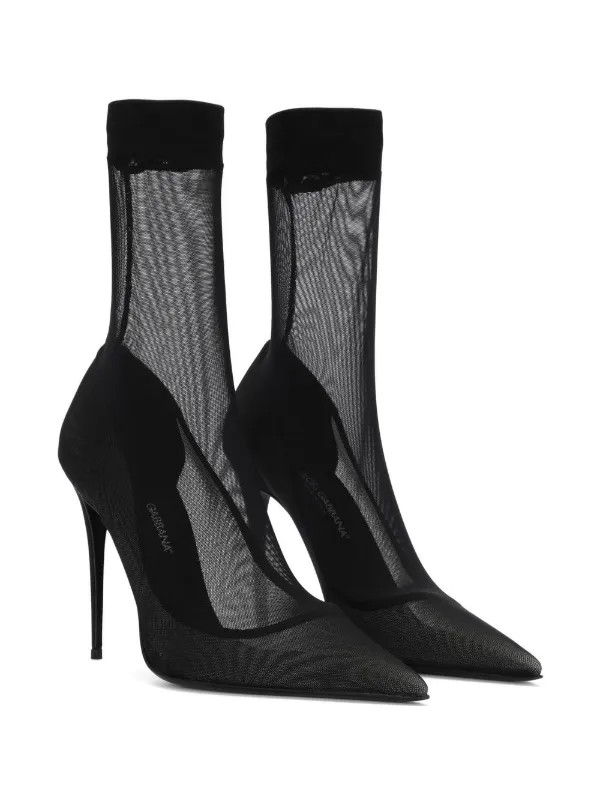 Dolce & Gabbana KIM DOLCE&GABBANA Tulle Ankle Boots - Farfetch | Farfetch Global