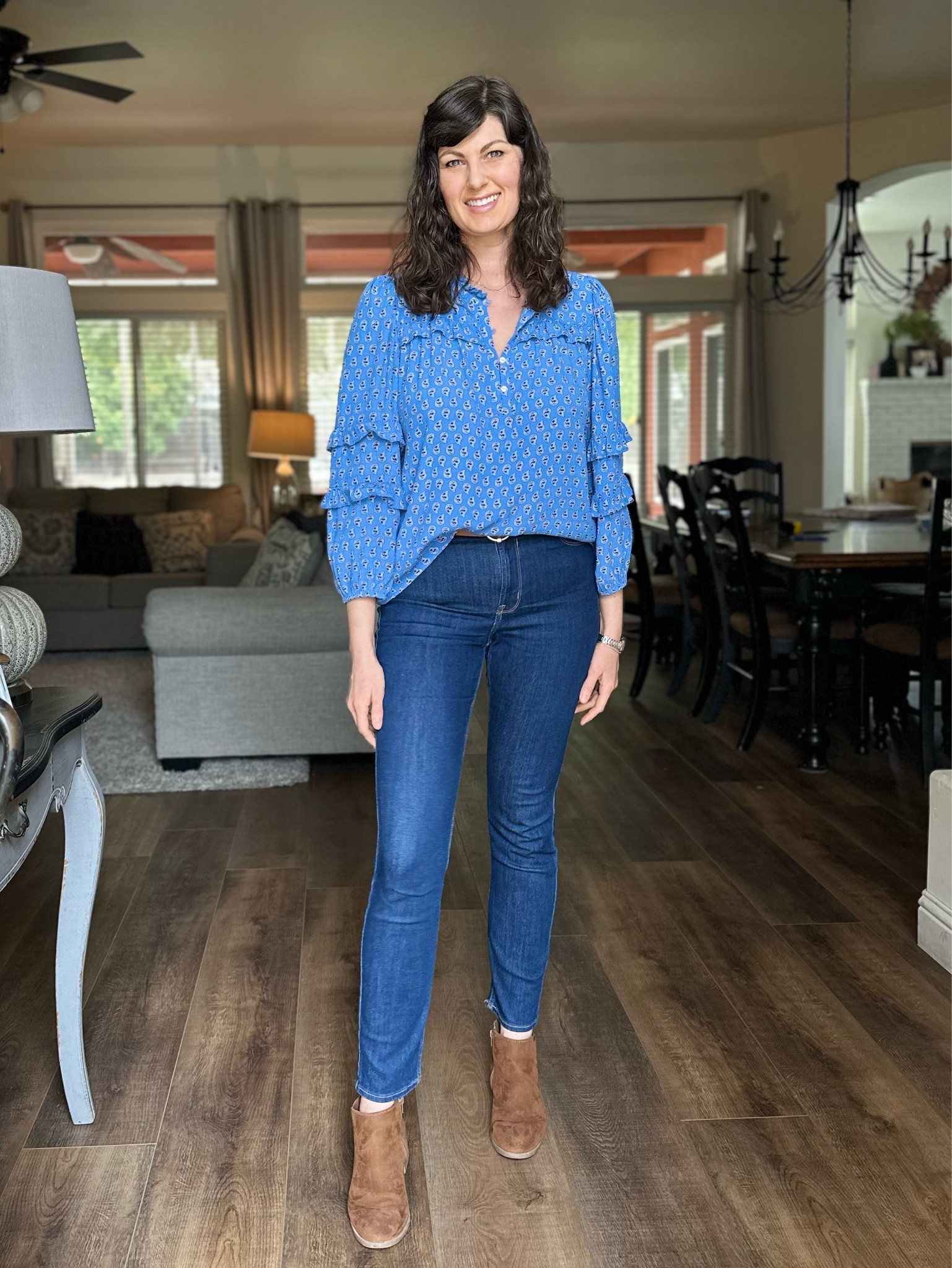 Flouncy blouses are my favorite and elevate your look. This LOFT blouse has been my favorite this season and always washes beautifully. It still looks brand new 💖

#LTKstyletip #LTKbeauty #LTKSeasonal