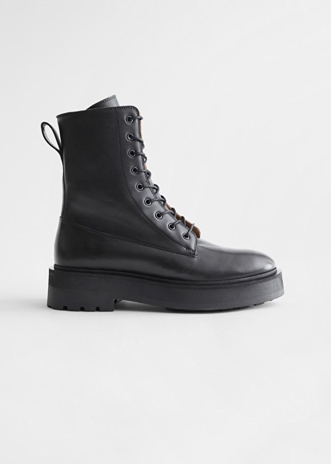 Chunky Leather Side Zip Boots | & Other Stories (EU + UK)