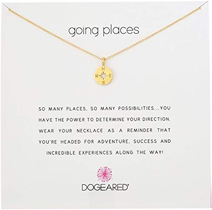 Dogeared Going Places Compass Disc Chain Necklace | Amazon (US)