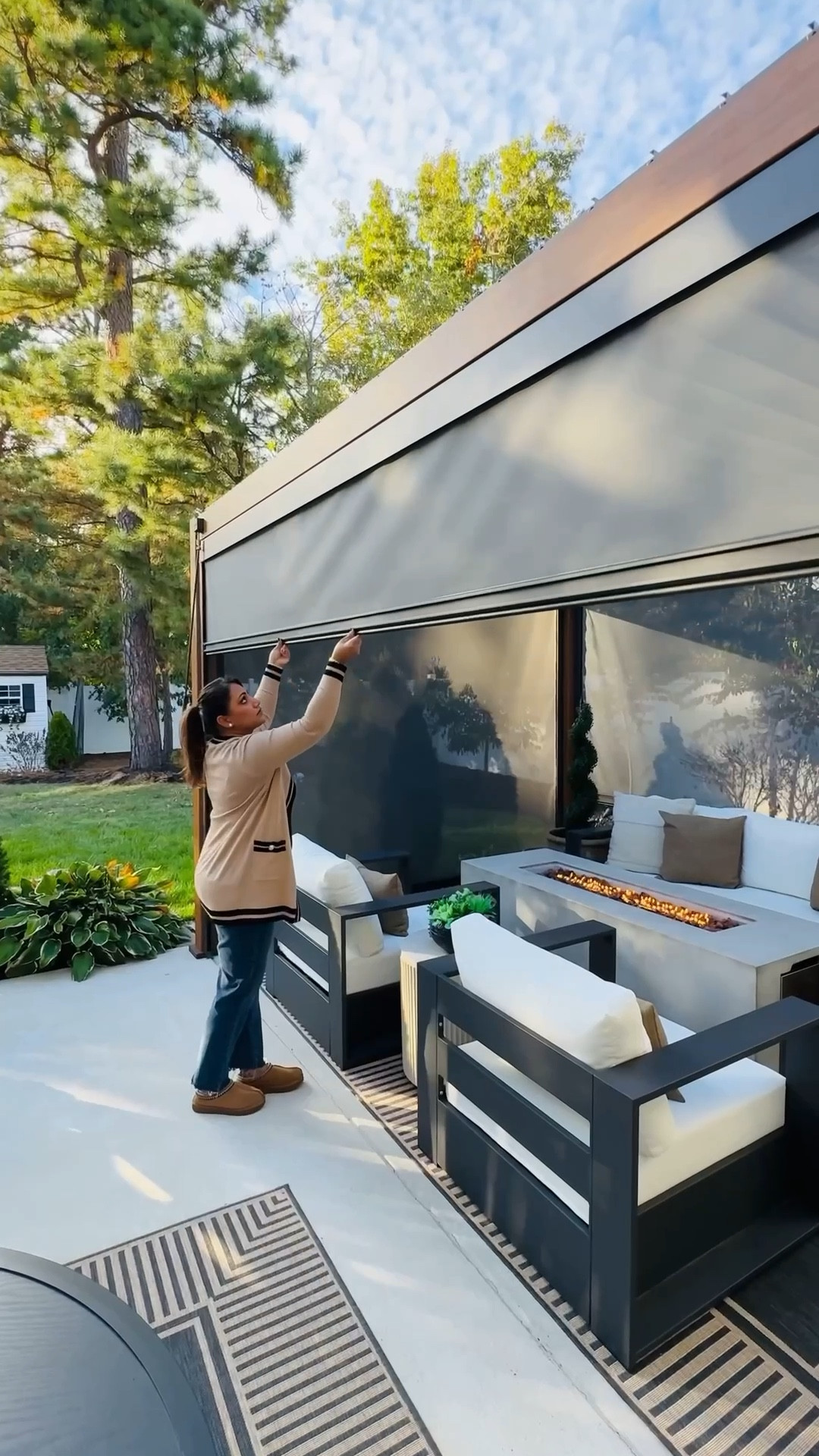 Amazon Louvered Pergola & Privacy Screens 

It's finally outdoor entertainment season and this is your sign to invest in my best selling Amazon louvered pergola!
I mean how cool are these UV resistant pull down sun shades for added privacy?!!! They help block the sun, wind, rain and bugs out! My louvered pergola is leak proof in the rain and equipped with a built in drainage system so you can enjoy the outdoors all year round! It is also built tough to sustain strong winds over 60mph!!! I can safely say that this has to be the best addition to my patio hands down!!

Outdoor entertainment 
Amazon Prime Day Deals 
Amazon Deals
Outdoor essentials 
Outdoor furniture 

#LTKSaleAlert #LTKHome #LTKSeasonal