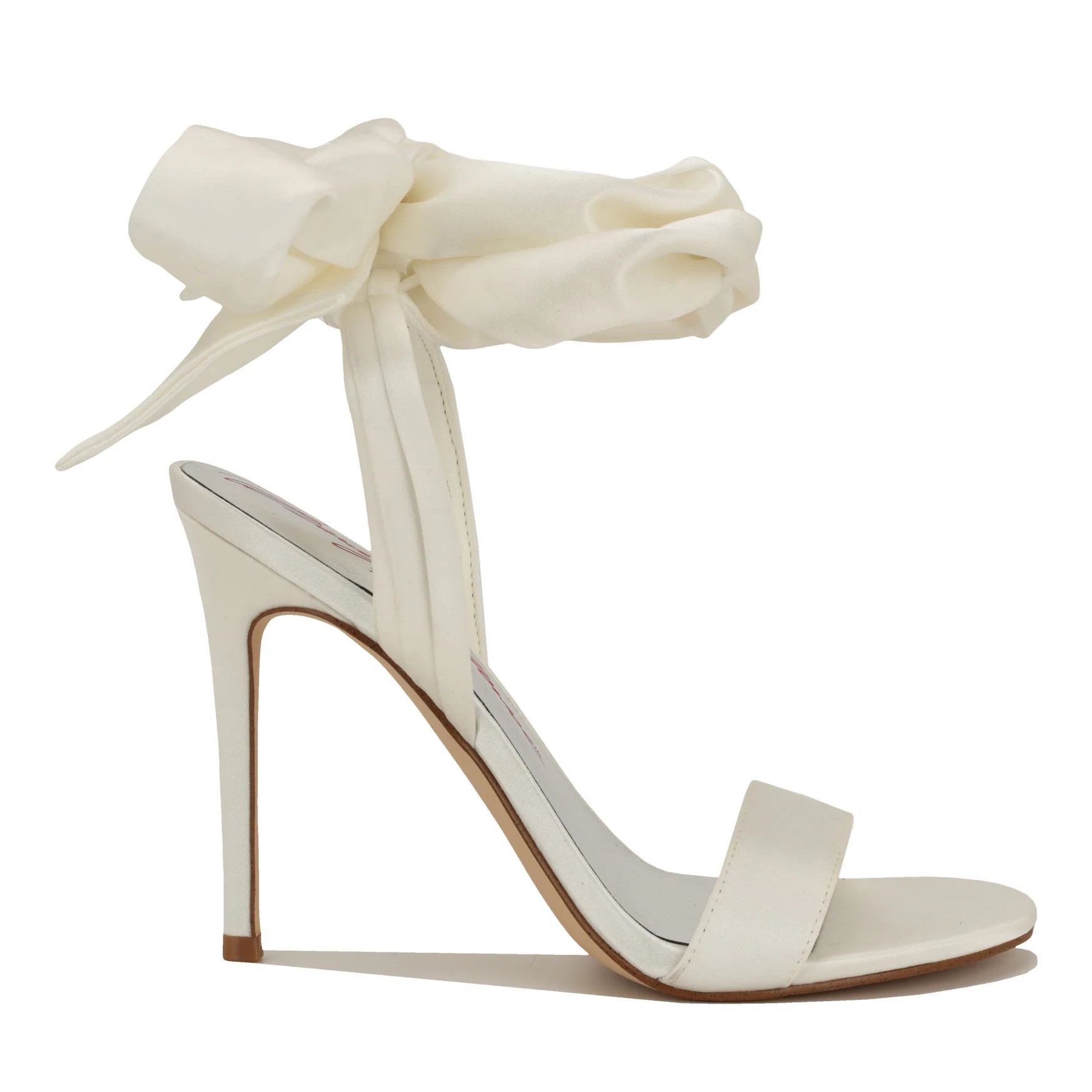Women's Marilyn Monroe M-Monroe Ankle Wrap Satin Sandals - White Satin | Nine West | Nine West (US)