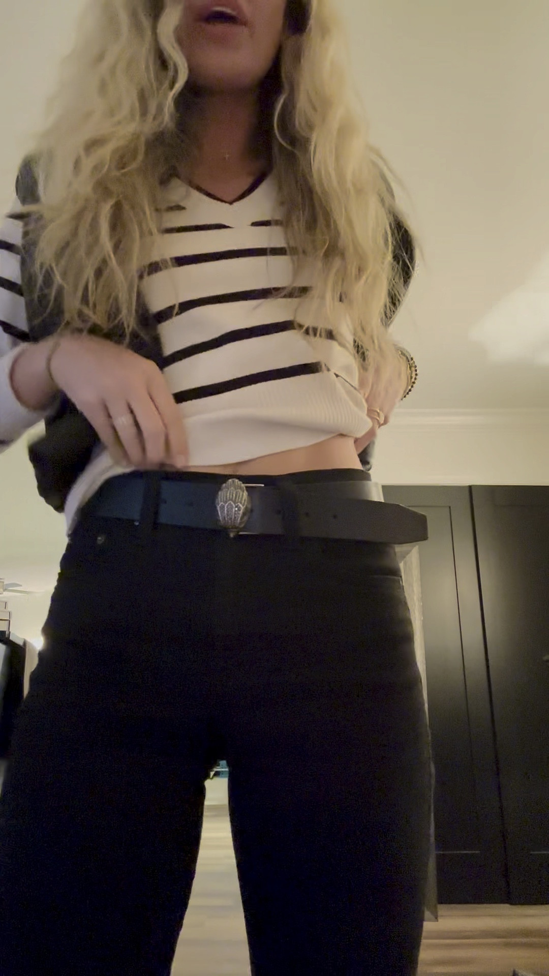 Belt flap hack!!! If you don’t like when your belt flaps/isn’t long enough to get to the next loop, check out this hack!!! My OCD is triggered with this, so I needed a solution because I love this belt! I’ve linked the belt and other outfit items🥰🩷🫶

#LTKGiftGuide #LTKVideo #LTKStyleTip