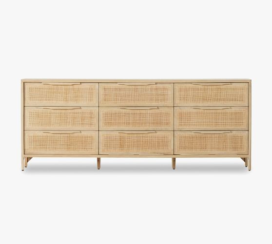 Dolores 9-Drawer Cane Dresser (86") | Pottery Barn (US)