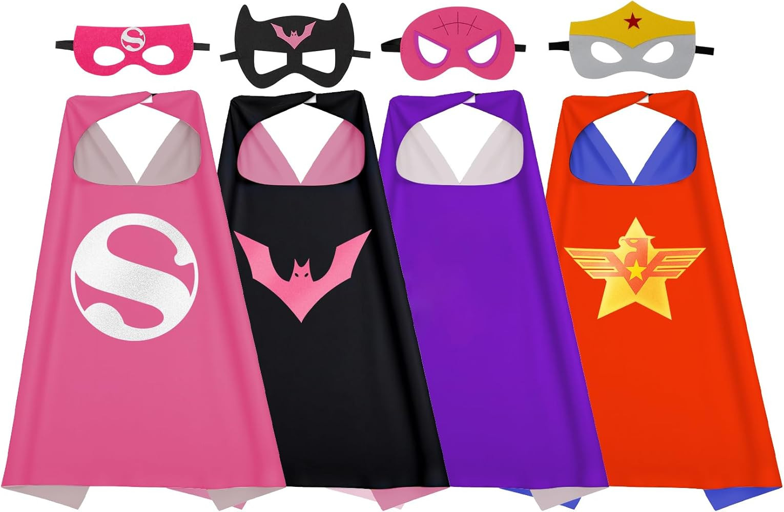 Superhero Capes and Masks Kids Costumes Halloween Christmas Cosplay Dress Up for Boys Girls | Amazon (US)