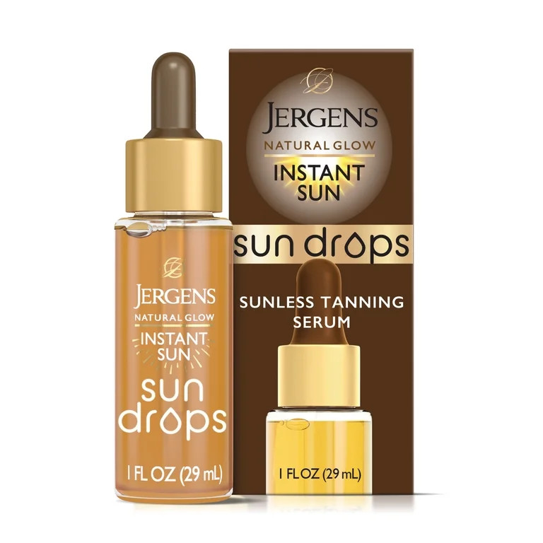 Jergens Natural Glow Instant Sun Drops, Self Tanning Serum for Face and Body, Instant Sun Bronzin... | Walmart (US)