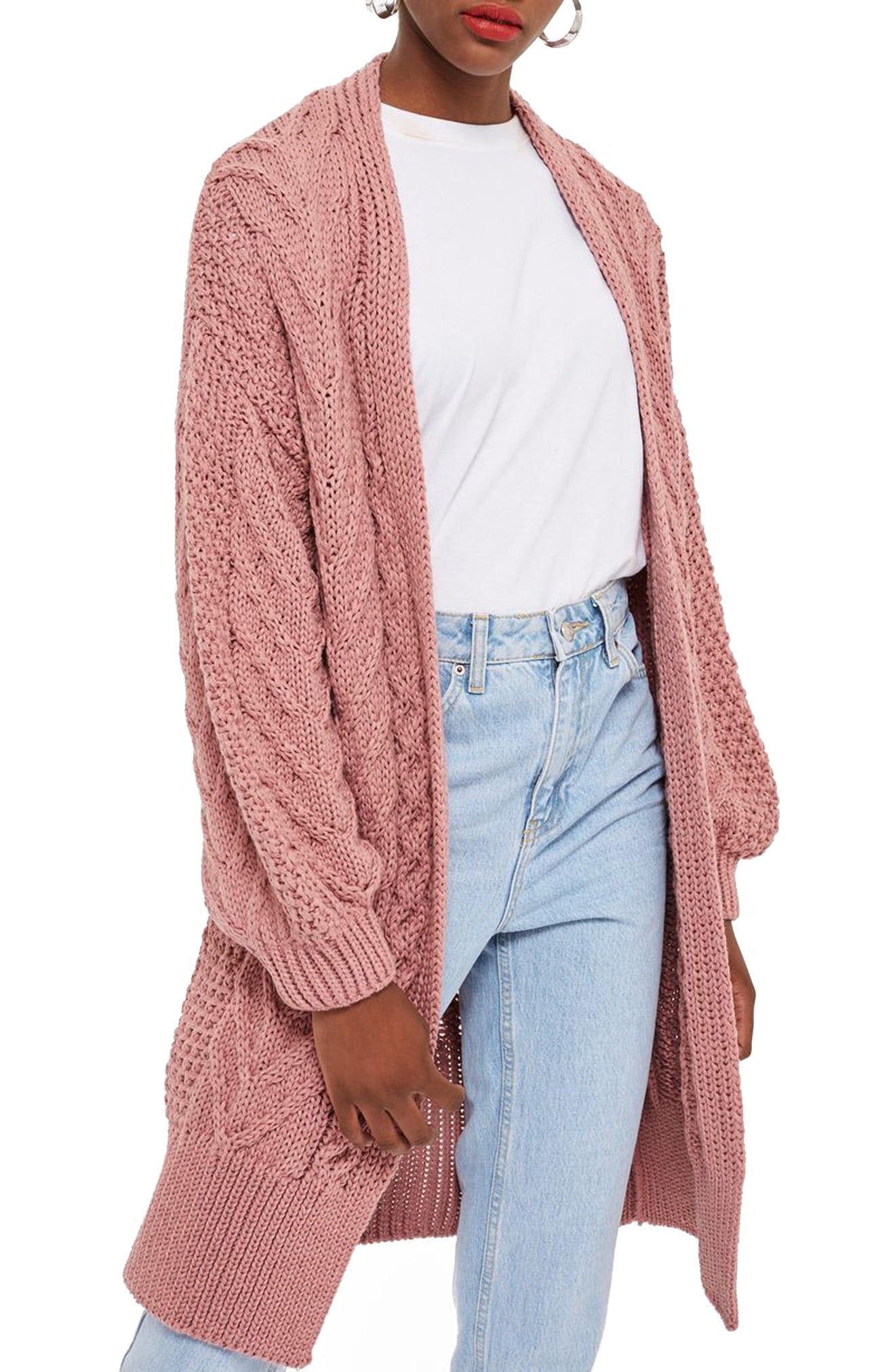 Topshop Long Open Front Cardi | Nordstrom