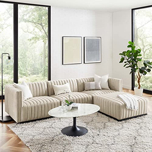 Modway Conjure Sectional, Black Beige | Amazon (US)