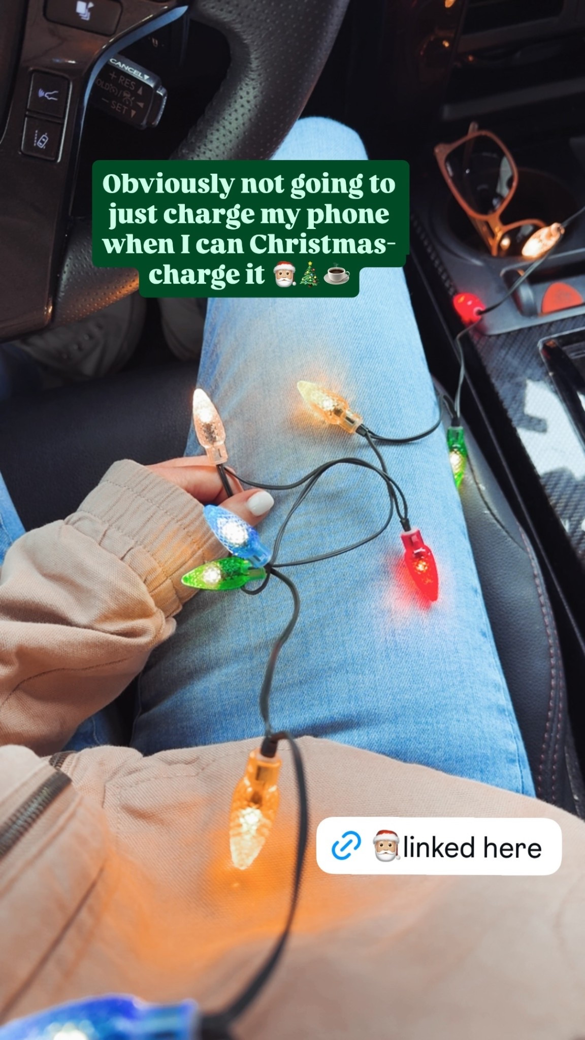 Obviously not going to just charge my phone when I can Christmas-charge it 🎅🏼🎄☕️