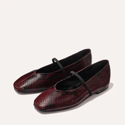 The Phoebe - Burgundy Python Embossed | Margaux