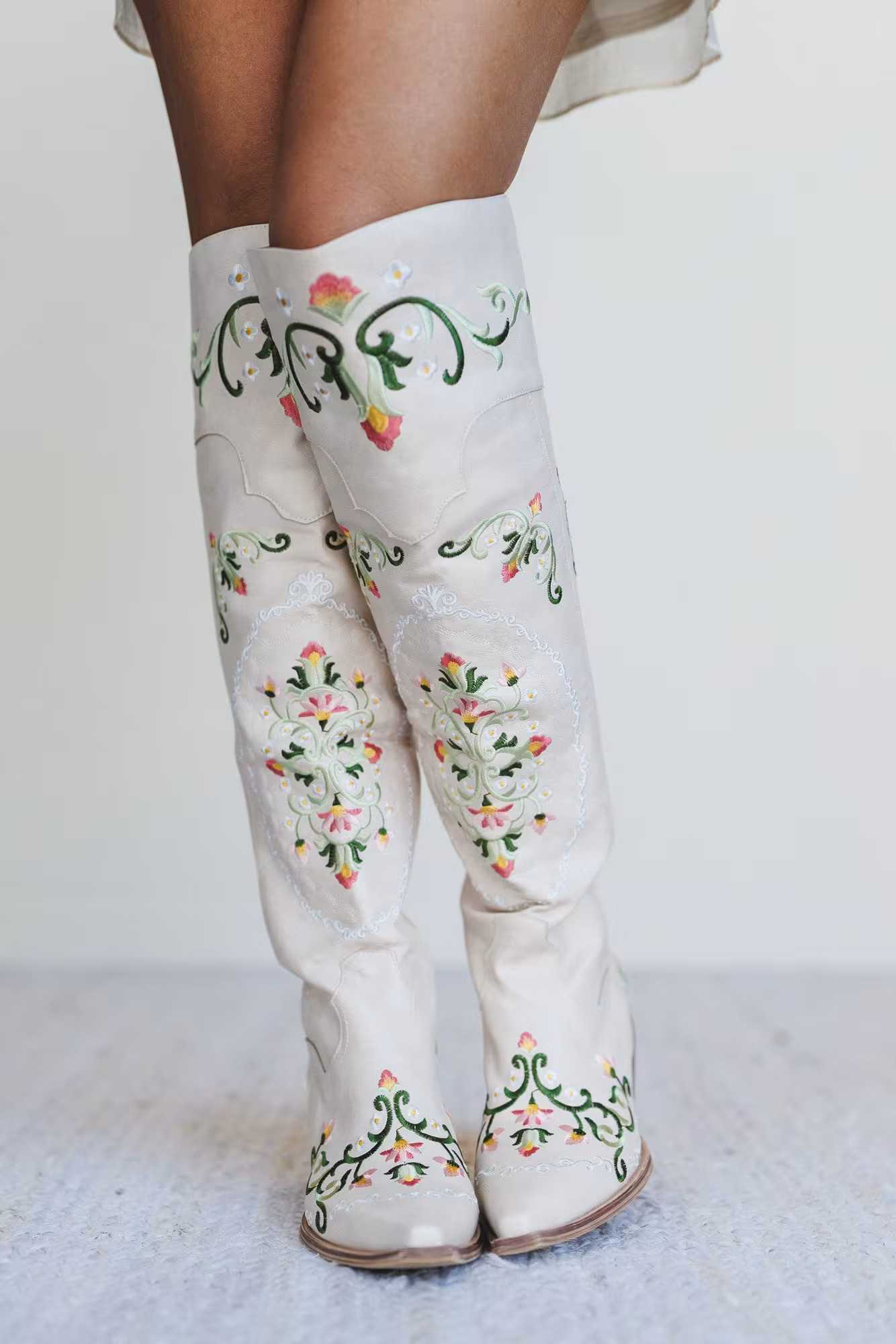 Cowgirl Bloom Embroidered Boots — Three Bird Nest | Three Bird Nest