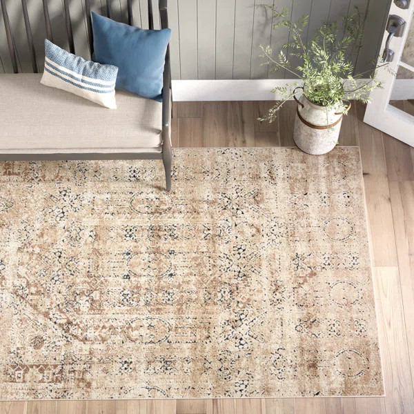 Laplante Beige/Brown/Navy Rug | Wayfair North America