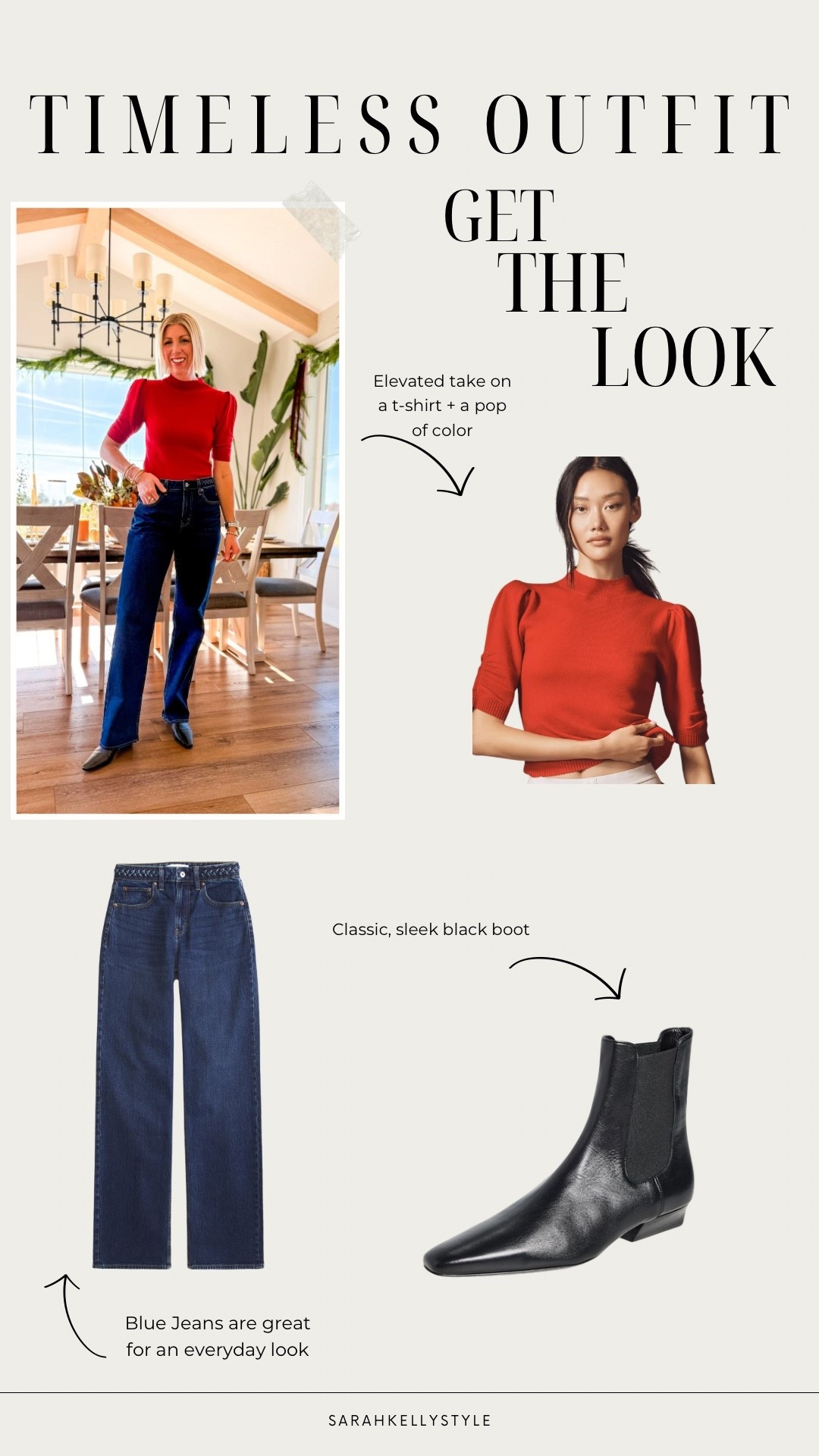 The Classic Outfit
This red sweater top is the perfect elevated basic. I love pairing red with a dark wash jean and some sleek black boot!

#LTKStyleTip #LTKOver40 #LTKootd