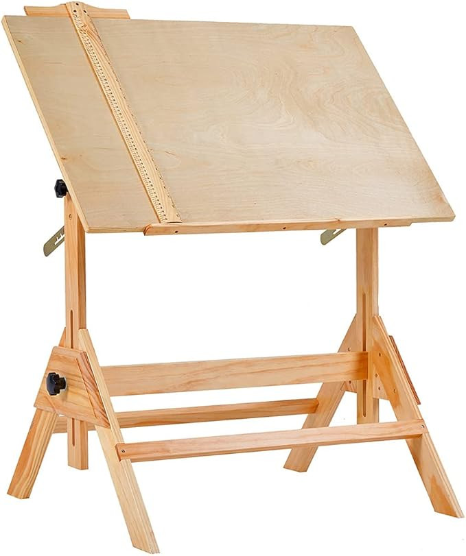 MEEDEN Solid Wood Drafting Table, Artist Drawing Desk, Writing Desk Studio Desk, Art Craft Table ... | Amazon (US)