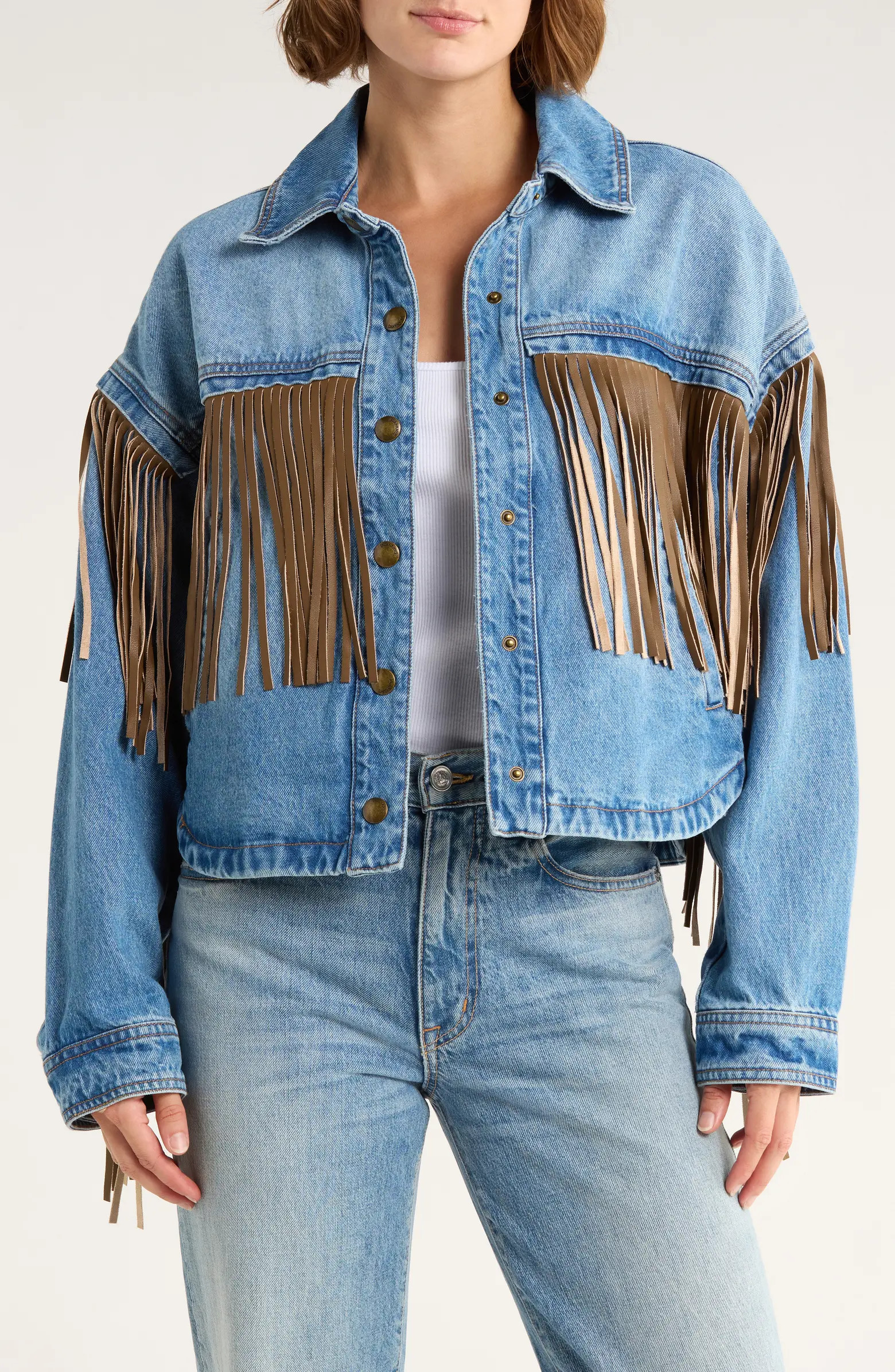 Western Fringe Denim Jacket | Nordstrom Rack