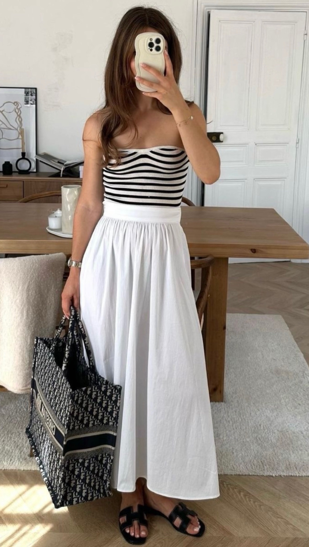 What to wear in Paris in summer

Striped strapless knit
White skirt
Tote bag 
Black sandals 

#LTKOver40 #LTKTravel #LTKStyleTip
