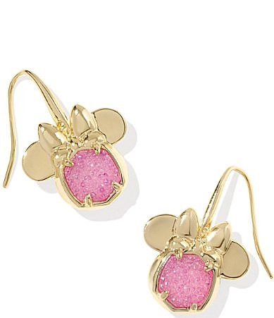 Kendra Scott Disney  Kendra Scott Minnie Mouse Drop Earrings - Hot Pink Drusy | Dillard's