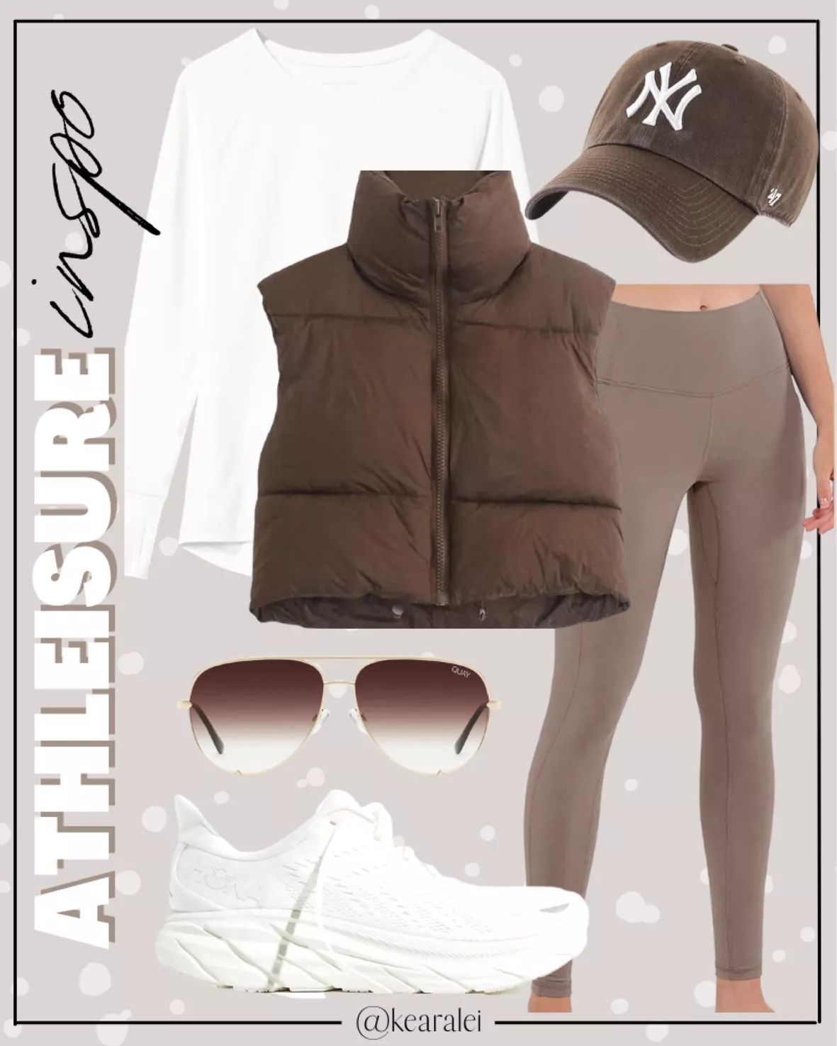 Legging sneakers winter outfit with cap and coat