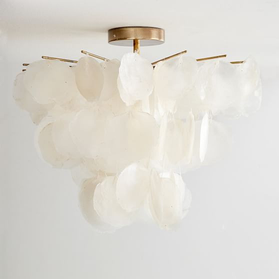 Large Capiz Flush Mount (18") | Pottery Barn Teen
