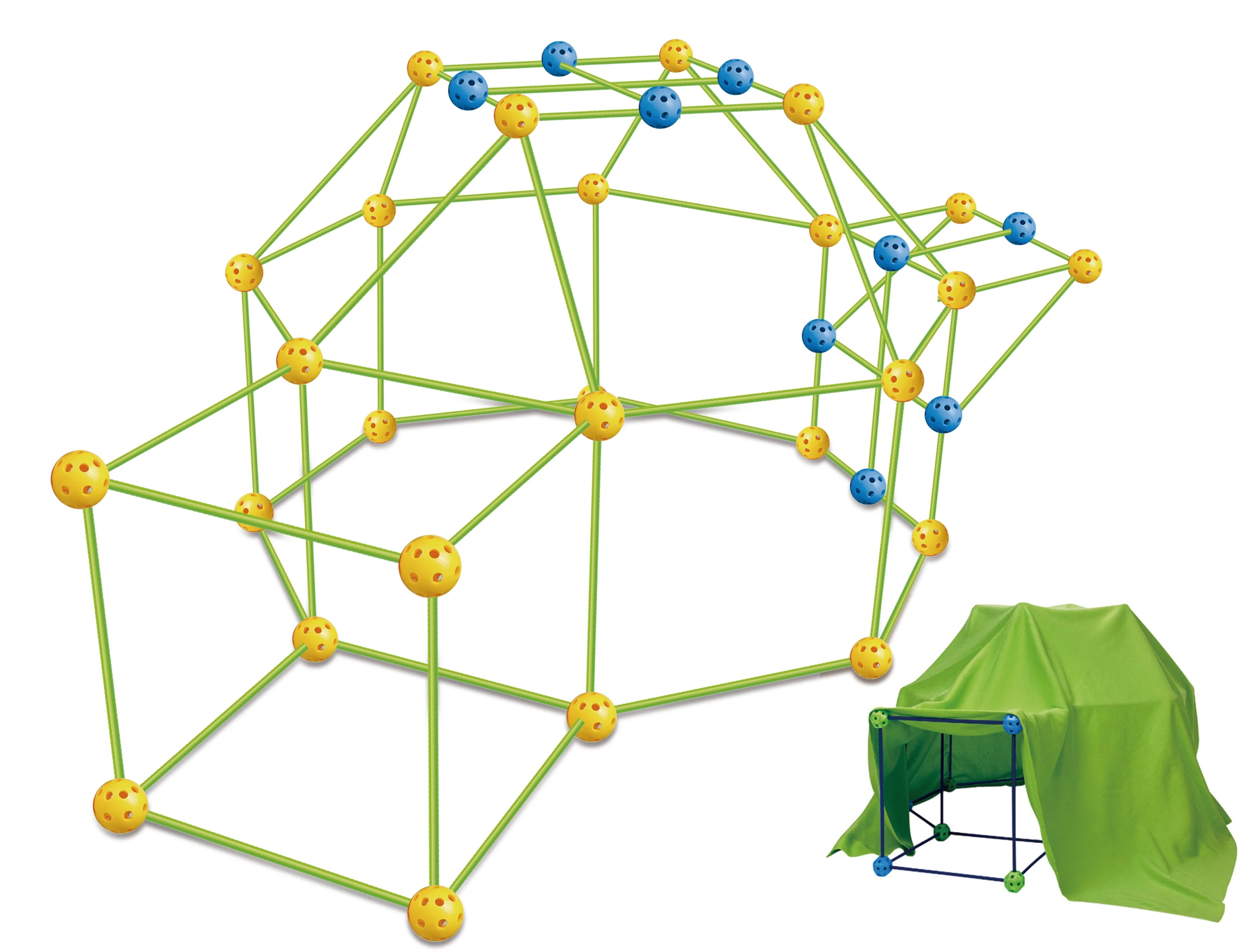 Glow In The Dark Tent Fort Building Kit For Kids - 101 Pack STEM Learning Toy - Construction Toy ... | Walmart (US)