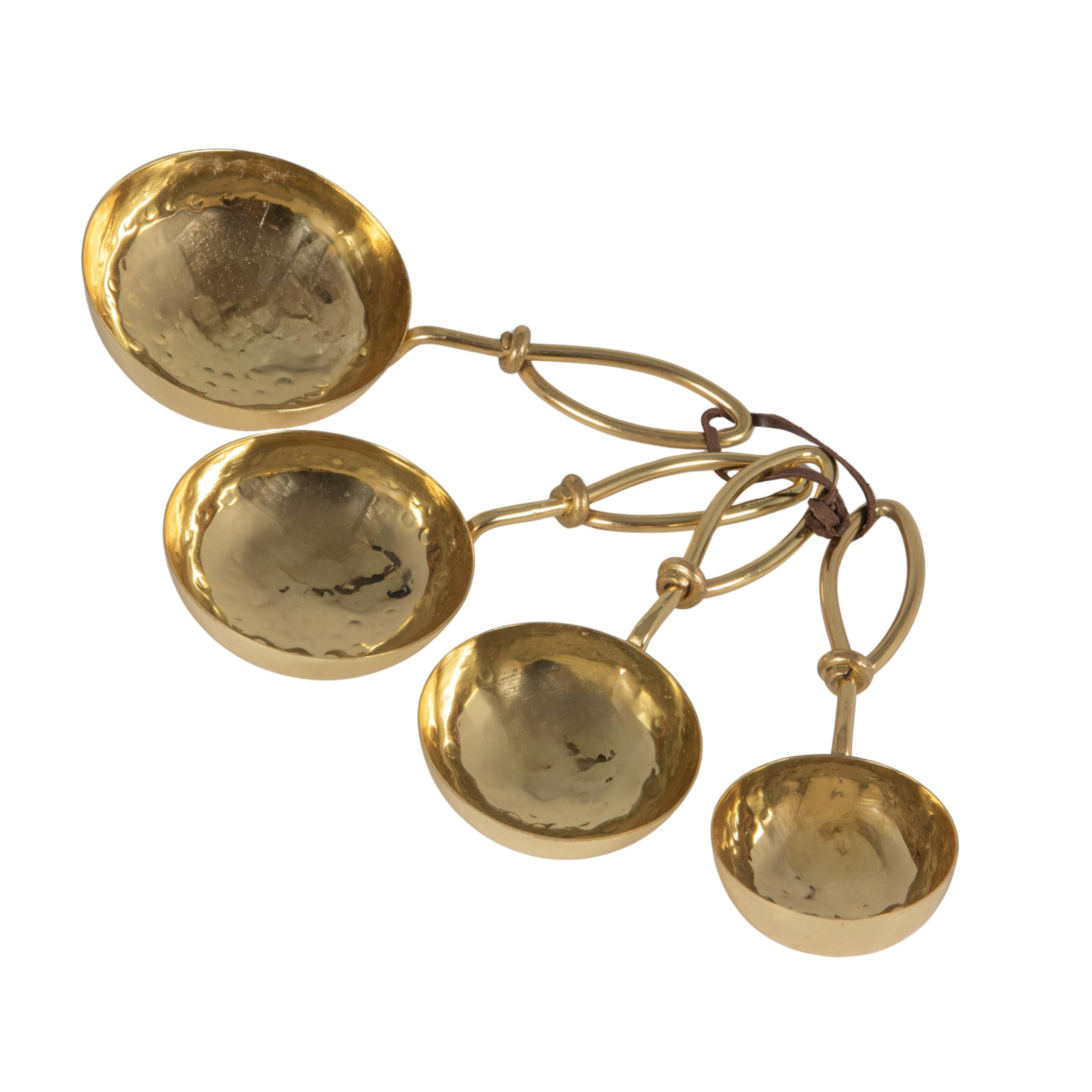 Creative Co-Op Set of 4 Hammered Stainless Steel Scoops, Gold Finish | Amazon (US)