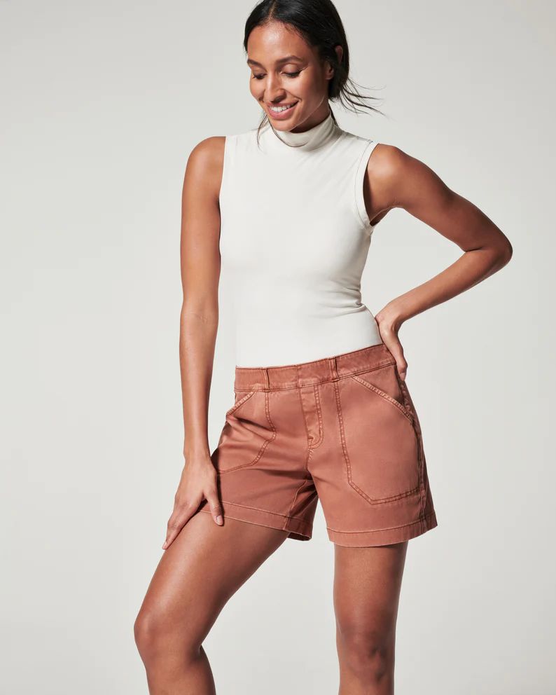 Stretch Twill Shorts, 6 | Spanx