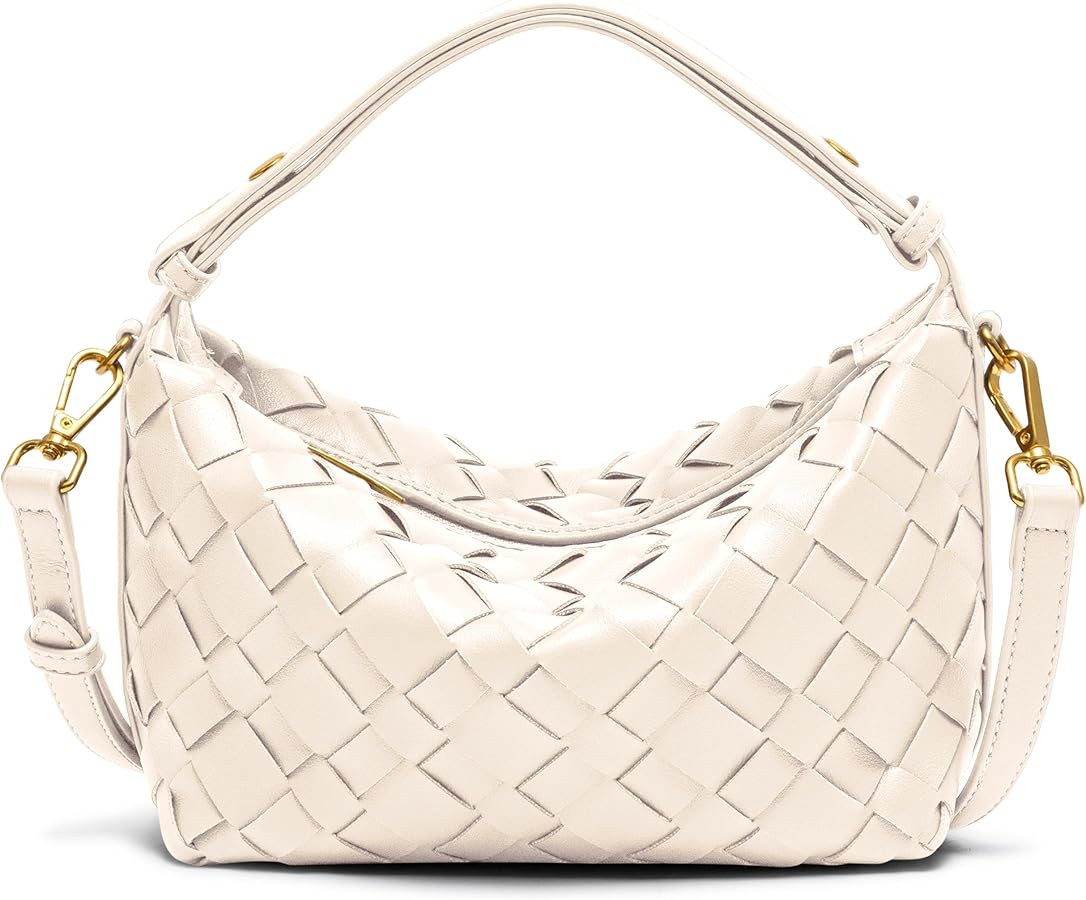 Joryin Woven Shoulder Bag for Women, Small Woven Purse Crossbody Bag Braided Handbag Top-Handle V... | Amazon (US)