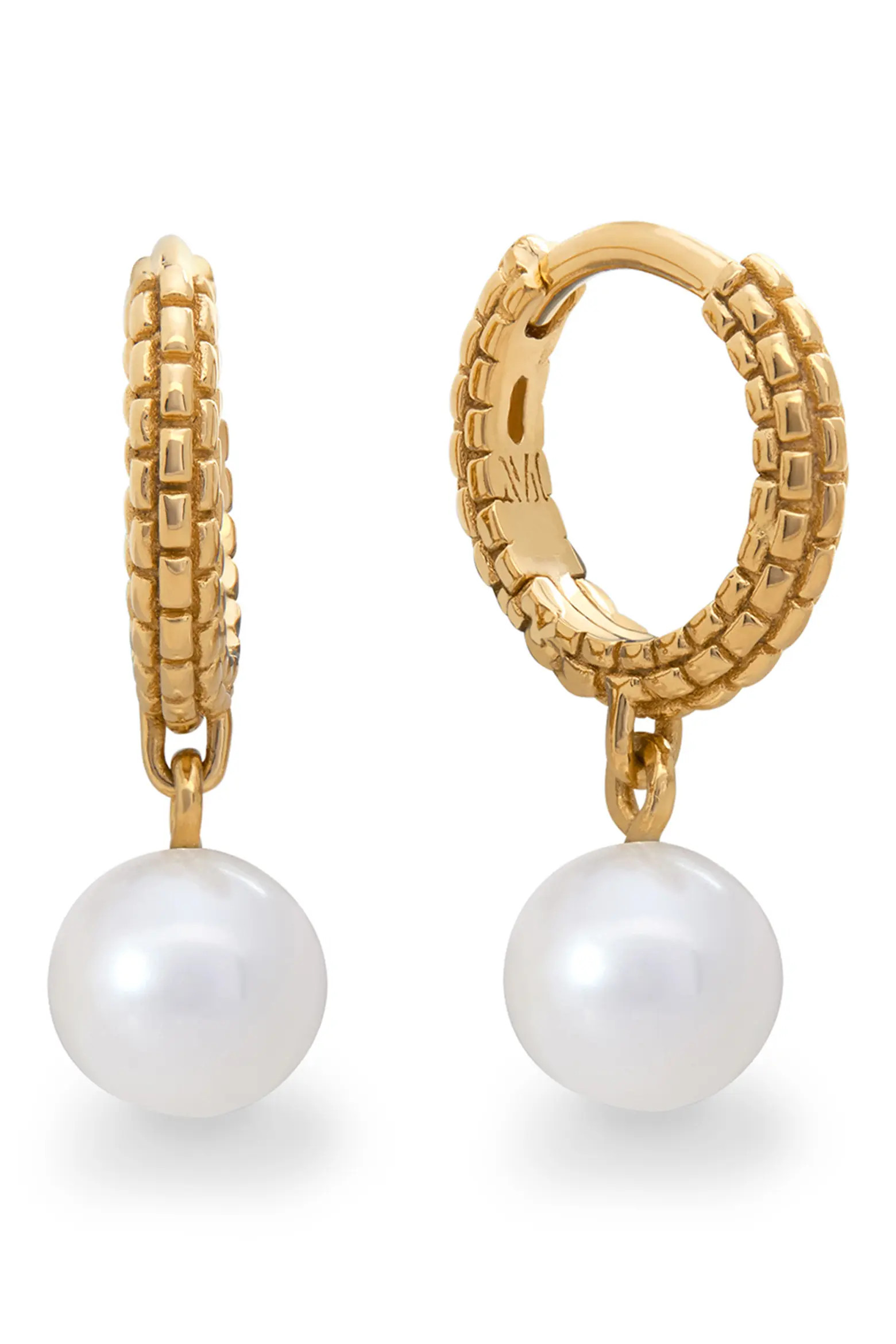 Heirloom Freshwater Pearl Drop Huggie Hoop Earrings (Women) | Nordstrom | Nordstrom