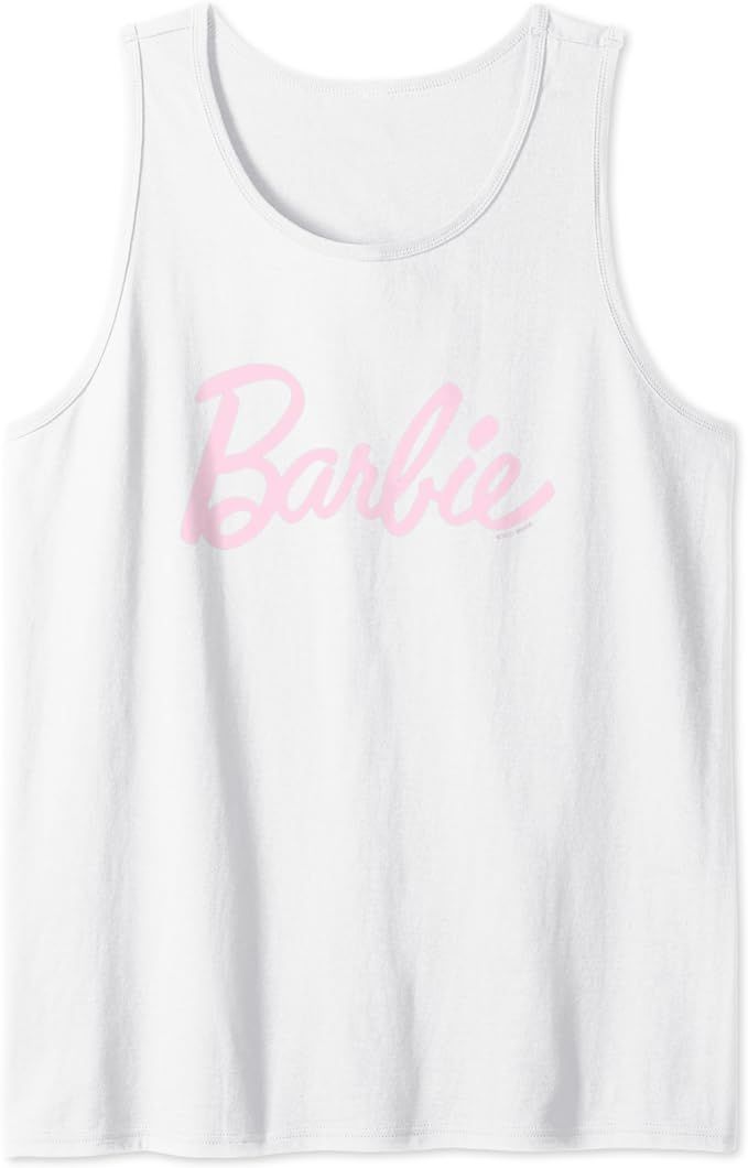Barbie - Light Pink Barbie Logo Tank Top | Amazon (US)