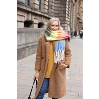 Rainbow Blanket Scarf, Womens Oversized Shawl, Striped Warm Winter Scottish Gifts For Her, Christmas For Woman | Etsy (US)