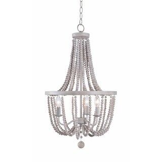 Mindy White 3 Light Wood Bead Chandelierbrand Design Craft1 / 11Today$185.98 (29) | Bed Bath & Beyond