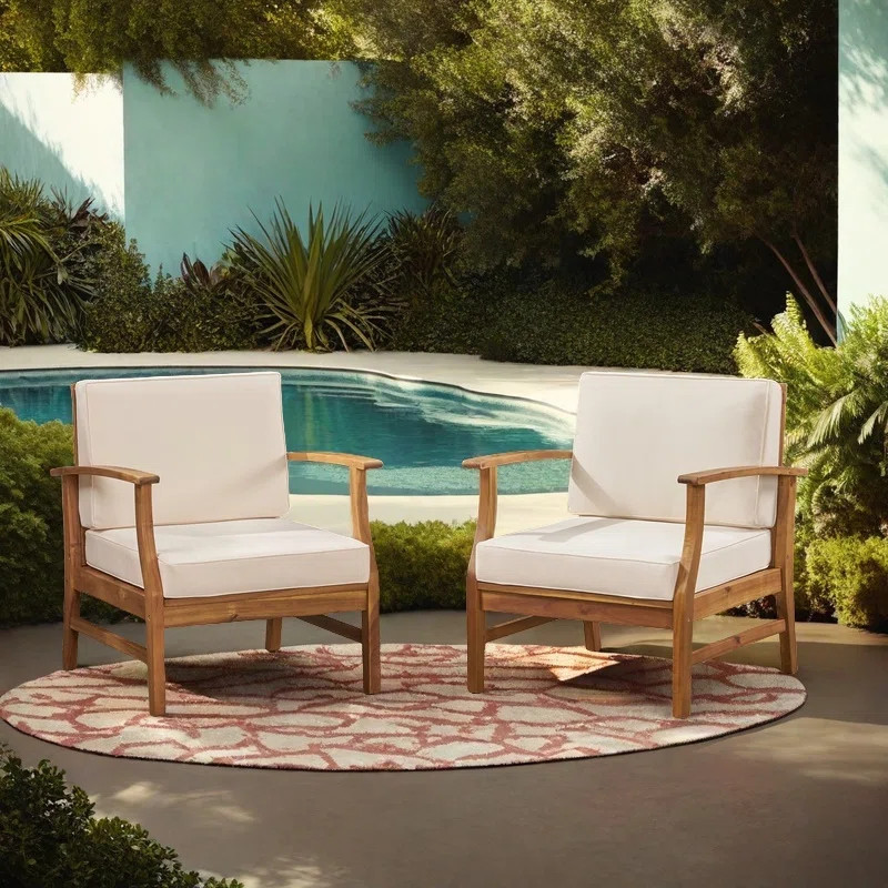 Saybrook Patio Chair with Cushions (Set of 2) | Wayfair North America