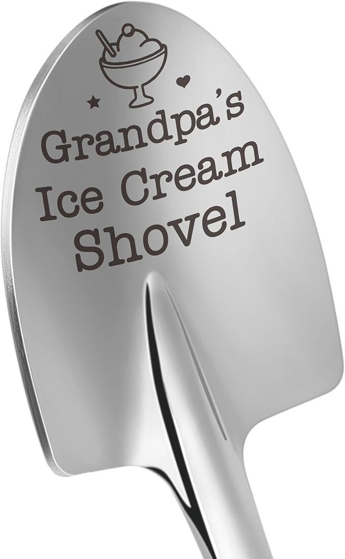 Grandpa Papa Gifts for Birthday Fathers Day Funny Dad’s Ice Cream Shovel Spoon Presents for Gra... | Amazon (US)