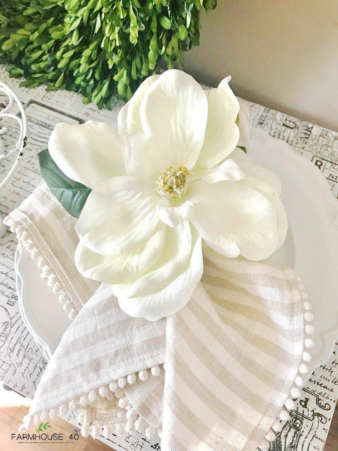 Magnolia Bloom Napkin Ring - Etsy | Etsy (US)