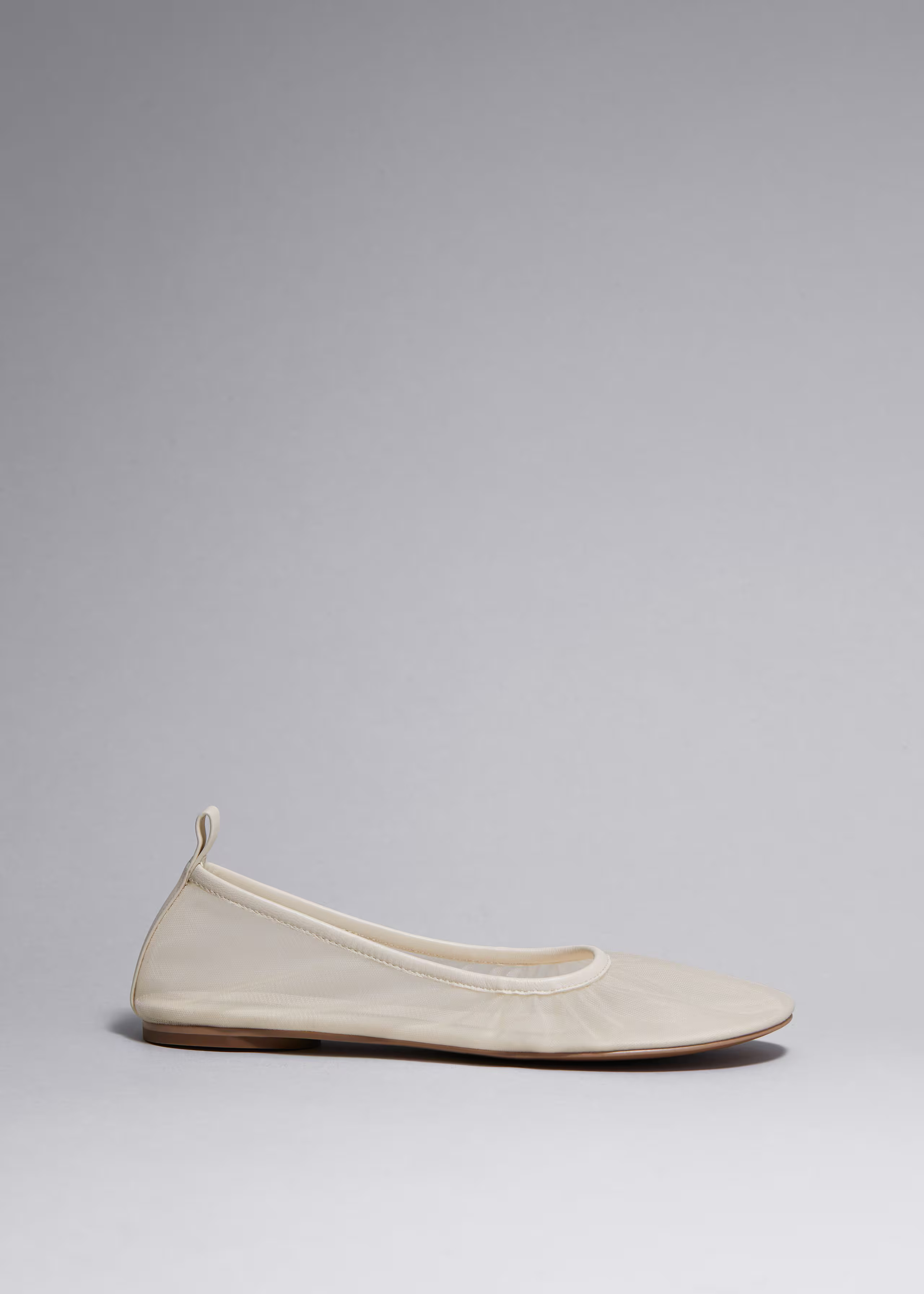 Leather-Trimmed Mesh Ballet Flats | & Other Stories UK
