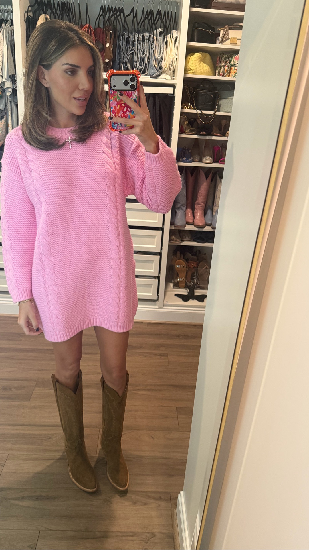 @vici new arrivals are sooooo good! Love the color of this cable knit sweater dress! Use code MORGANH35 to save sitewide!

size small

#vicipartner 

#LTKFindsUnder100 #LTKootd #LTKHoliday