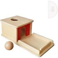 Montessori Object Permanence Box With 2 Balls | Baby & Toddler Learning Materials| Ball Drop Box| Wo | Etsy (US)