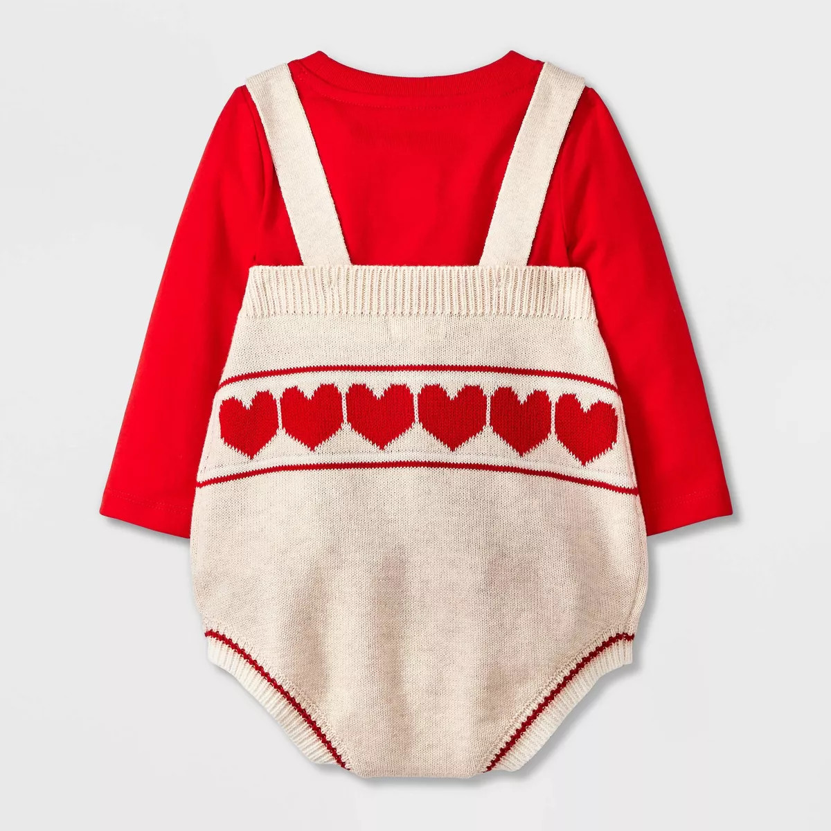 Baby Girls' Heart Sweater Set - Cat & Jack™ Red 6-9M | Target