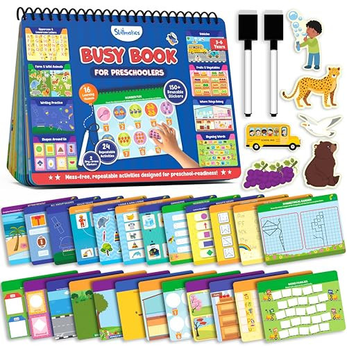 Skillmatics Busy Book for Preschoolers – Preschool Learning Activities, Mess-Free & Pre-Assembled, 150+ Reusable Stickers, Educational Homeschool, Easter Gifts for Toddlers for Ages 3, 4, 5, 6 | Amazon (US)