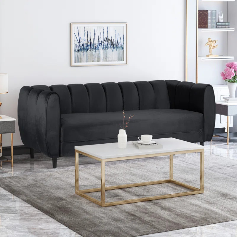 Mercer41 83.2" Velvet Flared Arm Sofa & Reviews | Wayfair | Wayfair North America