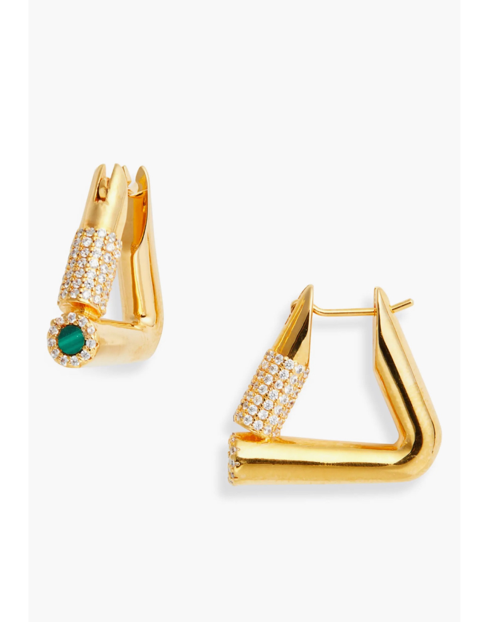 Dive into the allure of the Matchmaker collection with these stunning triangle-shaped hoops. The tubular design, adorned with sparkling cubic zirconia and a captivating malachite stone, crafts a harmonious blend of elegance and bold style. With a hinge and snap-post closure, these brass beauties are an imported statement of sophistication. Elevate your jewelry game with this exquisite fusion. ✨🔺 #MatchmakerCollection #TriangleElegance #JewelryStatement

#valentinesgift #valentines #valentinesday #valentine #love #valentinesdaygift #giftideas #gift #valentineday #gifts #happyvalentinesday #handmade #valentinegift #giftsforher #day #heart #giftforher #valentinesgifts #chocolate #art #giftsforhim #flowers #handmadegifts #smallbusiness #giftforhim #birthdaygift #instagood #valentinesgiftideas #valentinespecial #anniversarygift 

#LTKGiftGuide #LTKstyletip #LTKSeasonal