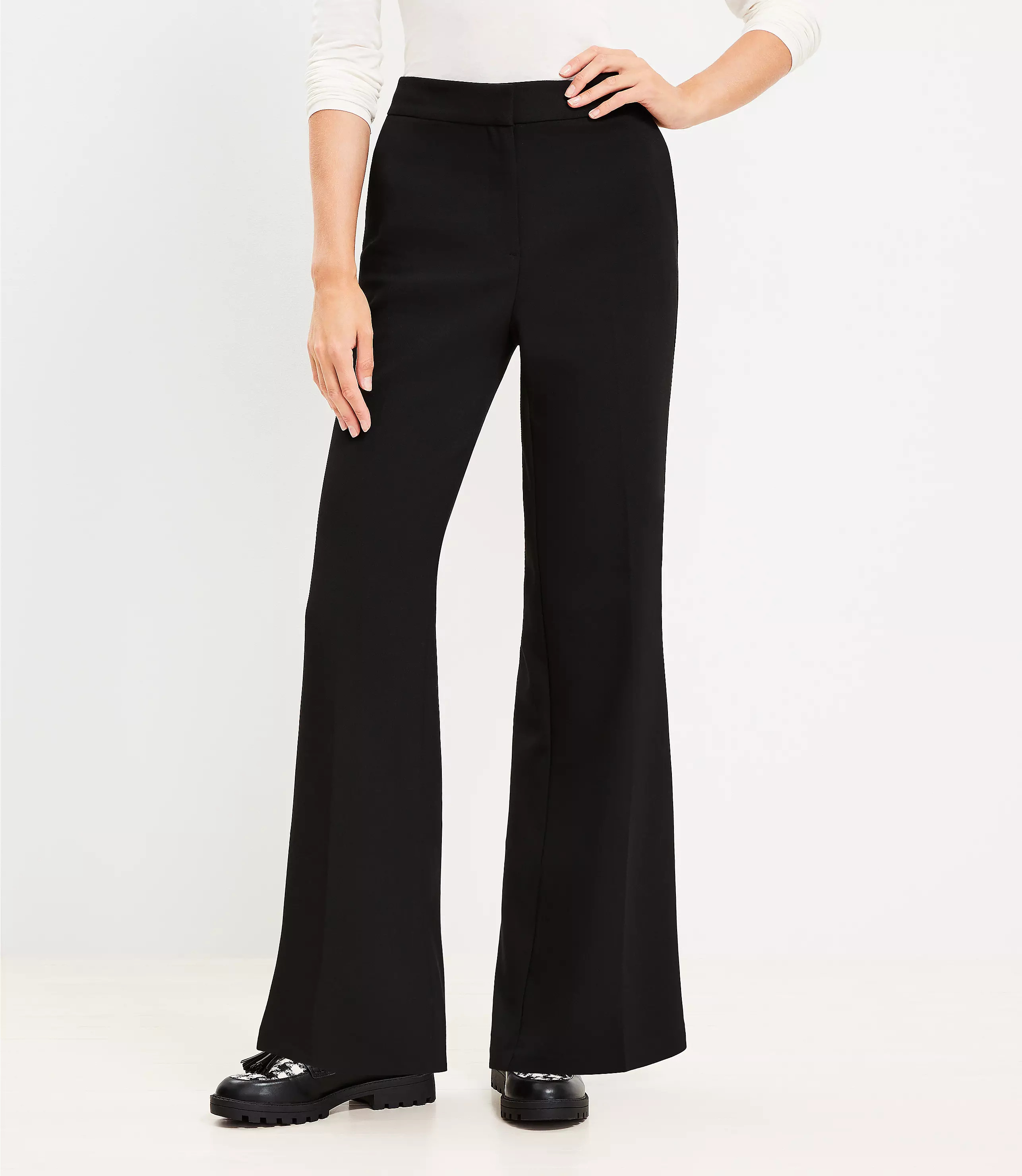 Tall Wide Leg Trousers in Doubleface | LOFT