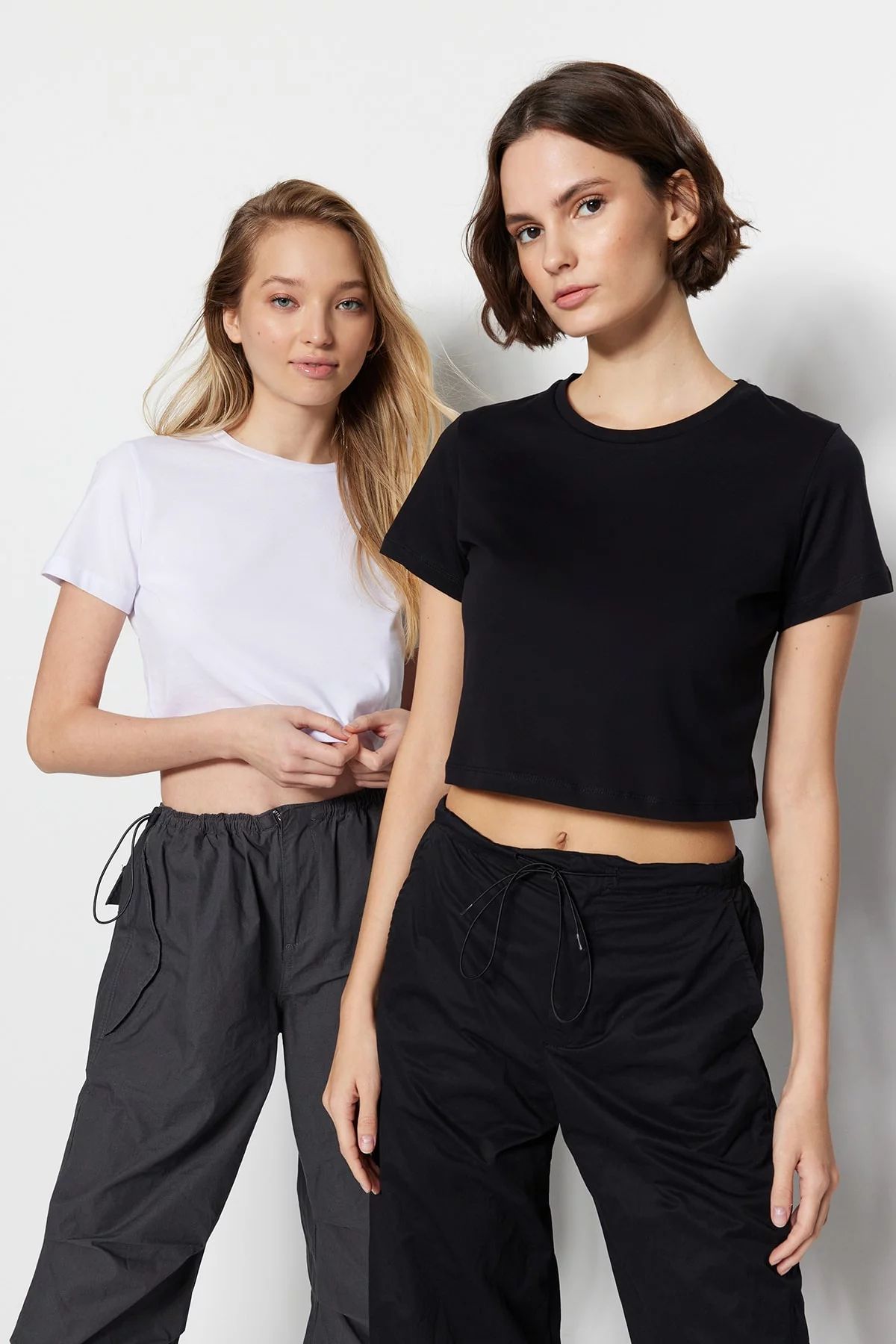 Trendyol Women Basic Regular Fit Basic Crew Neck Knitted T-Shirt | Walmart (US)