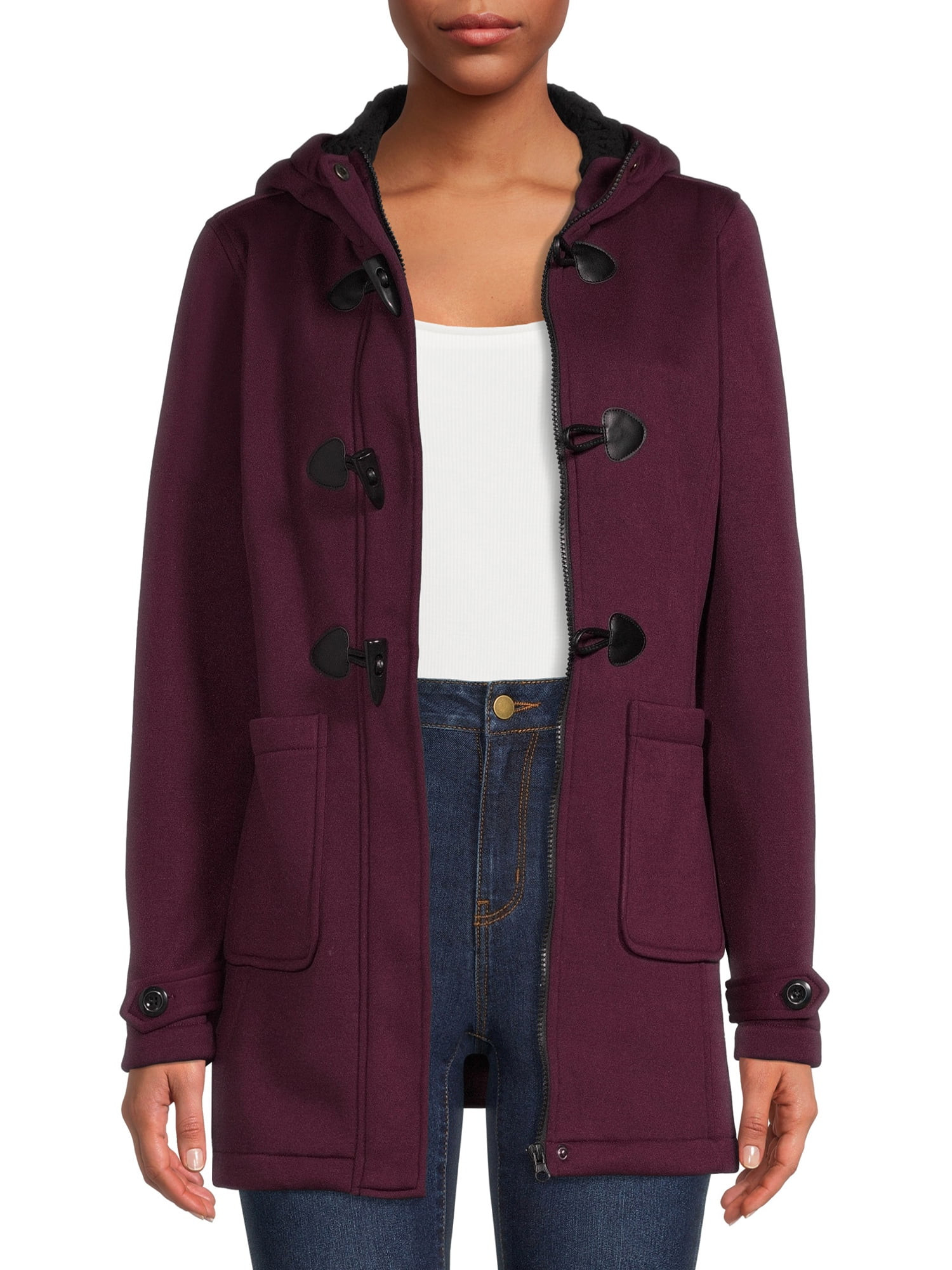 Big Chill Women's Fleece Toggle Jacket with Hood - Walmart.com | Walmart (US)