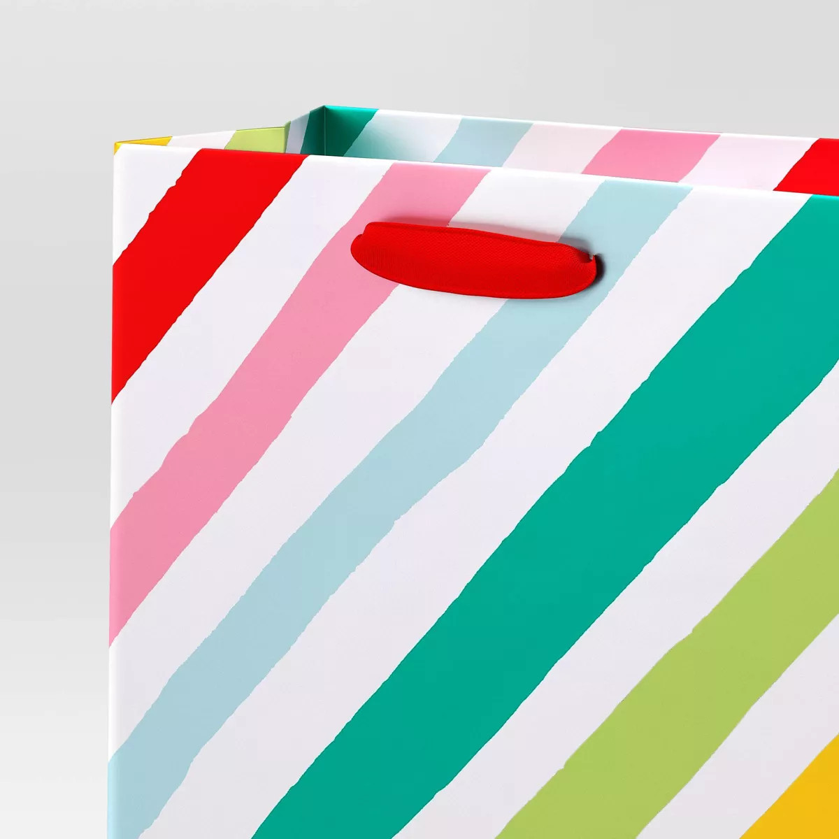 Colorful Stripe Cub Christmas Gift Bag White - Wondershop™ | Target